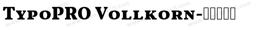 TypoPRO Vollkorn字体转换